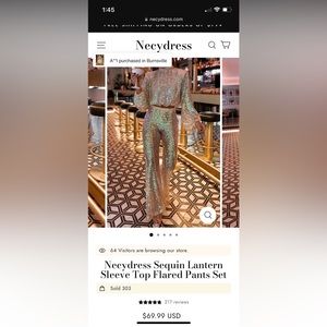 Necydress two piece set, Sequin, pink, regular fit M, Micro-elastic